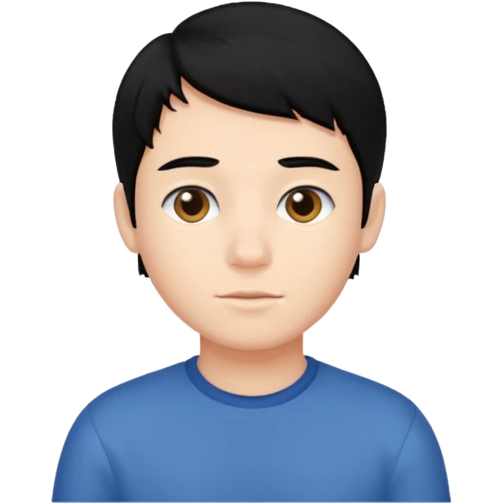 a boy who has black hair emoji
