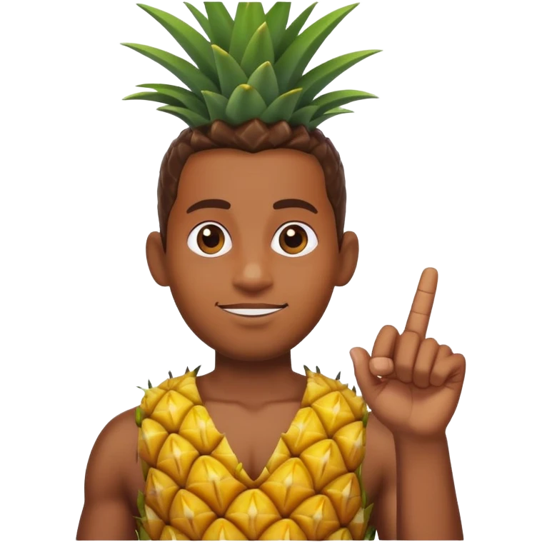 Pineapple man finger emoji