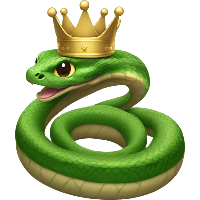 Snake with a gold crown  emoji