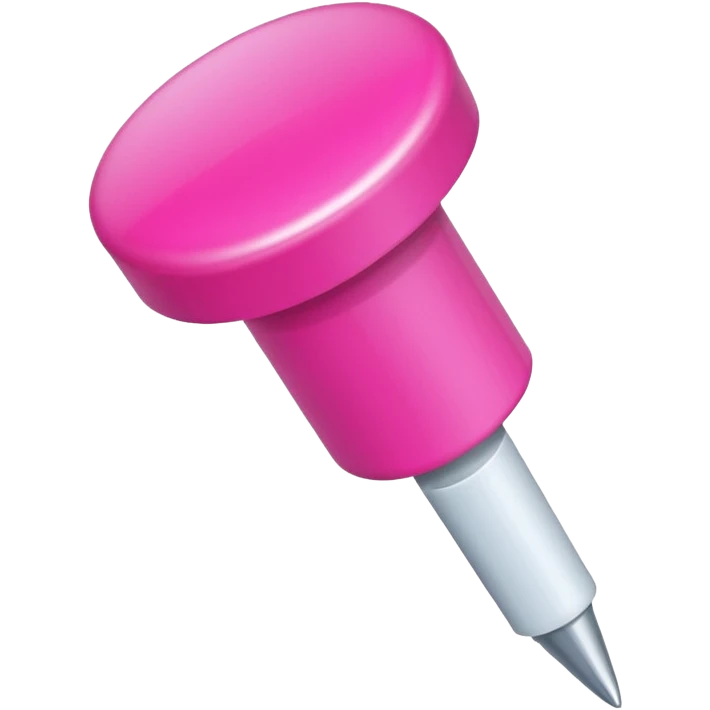 Pink push pin emoji