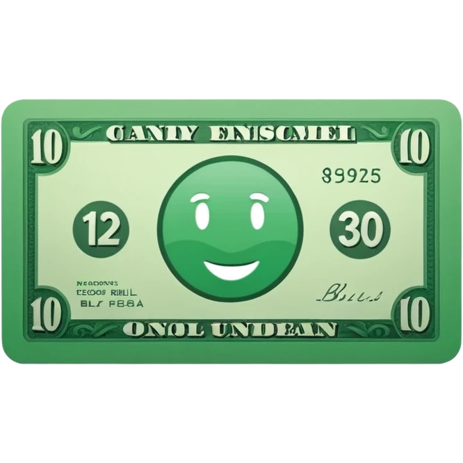 green single money paper emoji