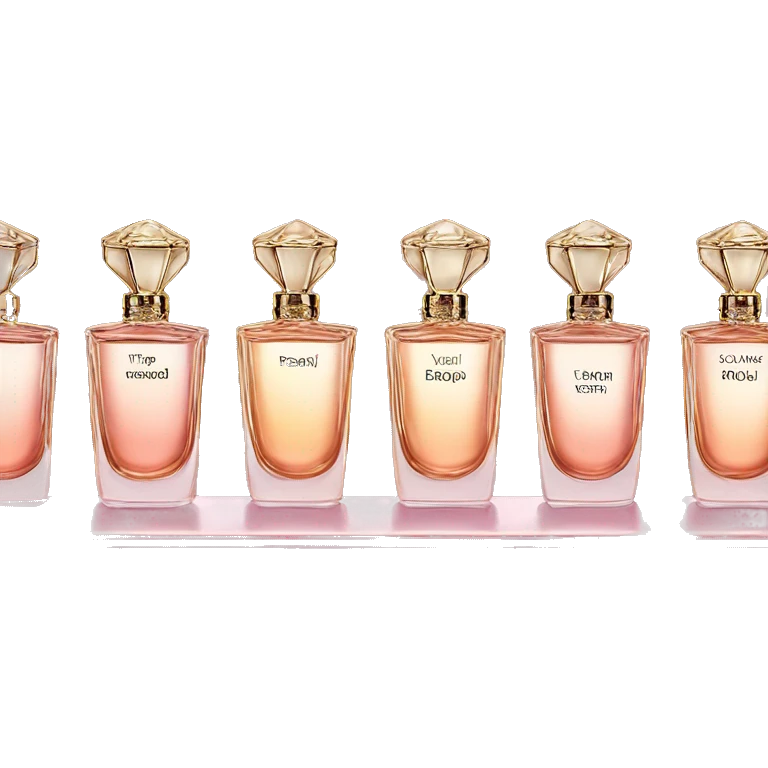 Luxury perfume collection on vanity  emoji