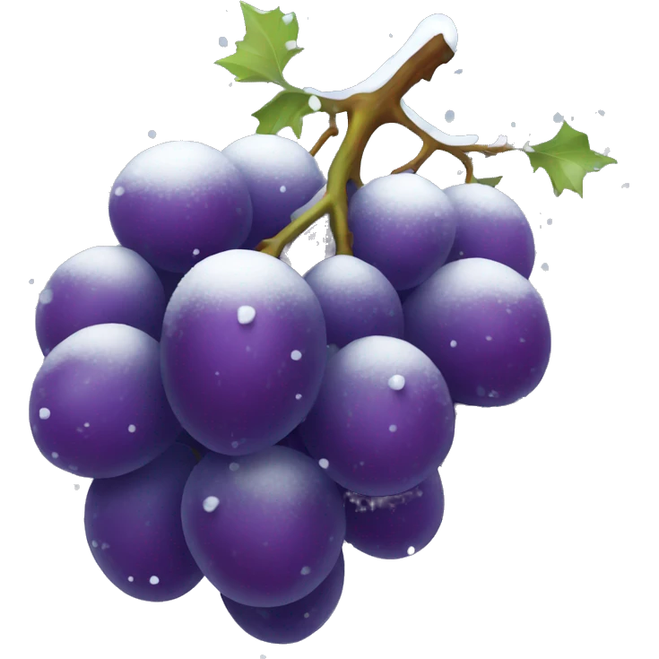 Grape under snow emoji