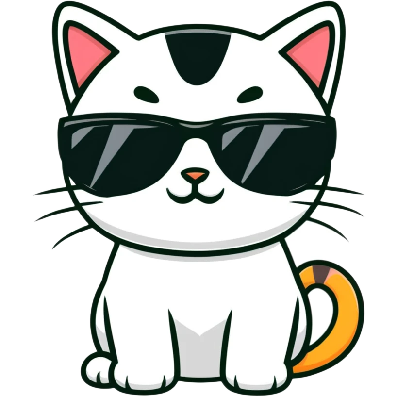 Cat with sunglasses emoji