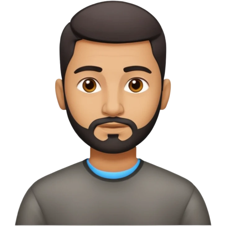 Indian man age 30s fade hair cut no mustache emoji