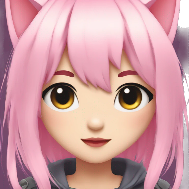 Edgy Kawaii Cute Cool Beautiful Elegant Pretty Anime Catgirl emoji
