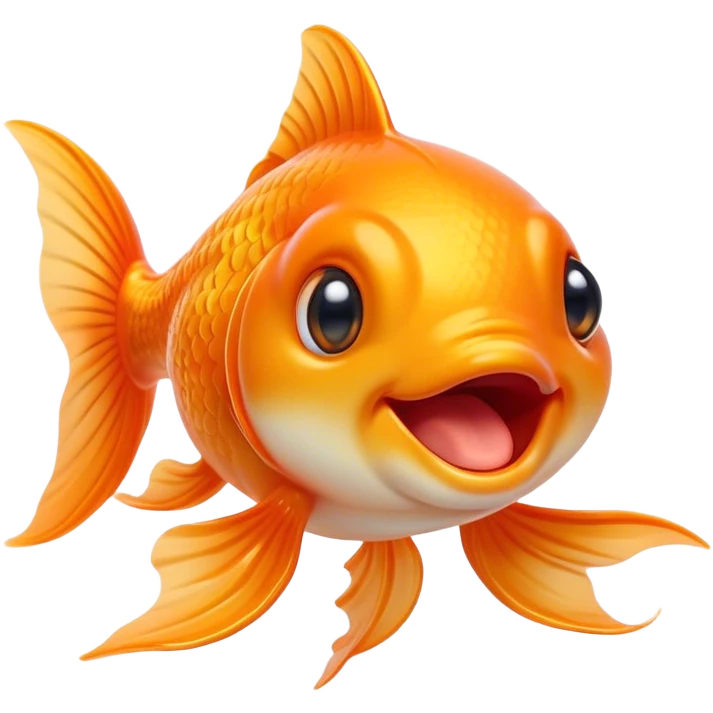Cinematic Cute Yawning Orange Goldfish Portrait Emoji, Head tilted slightly with a dramatic, wide-open yawn, showcasing a smooth, vibrant orange body with flowing fins, eyes barely open in drowsy contentment, Simplified yet irresistibly adorable features, highly detailed, glowing with a soft, cozy glow, high shine, relaxed yet expressive, stylized with a touch of whimsy, bright and endearing, soft glowing outline, capturing the essence of a sleepy yet affectionate goldfish, so drowsy it feels like it could float out of the screen and curl up for a nap! emoji