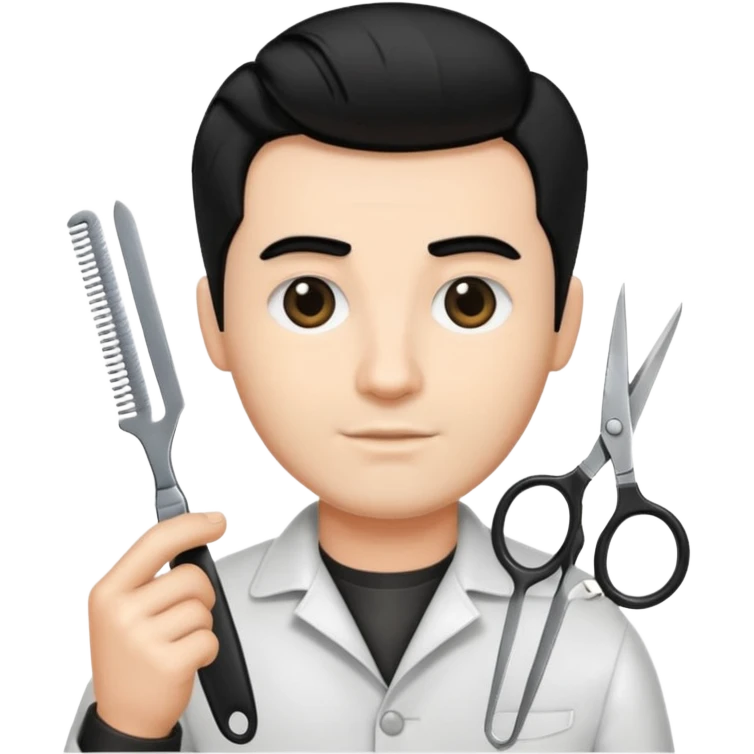 barber shop, scissors & comb. emoji