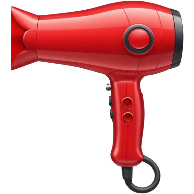red hairdryer emoji