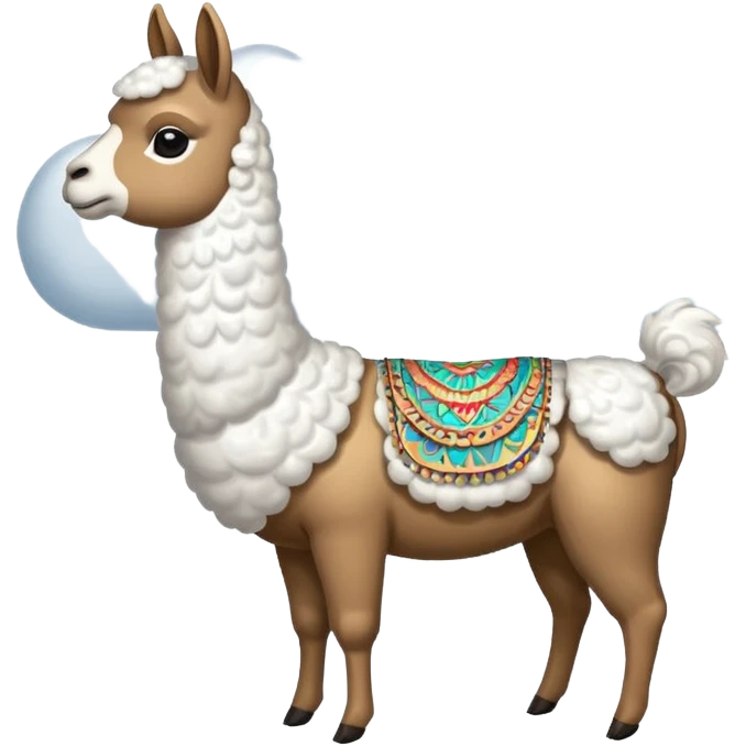 cloud patterned lama emoji