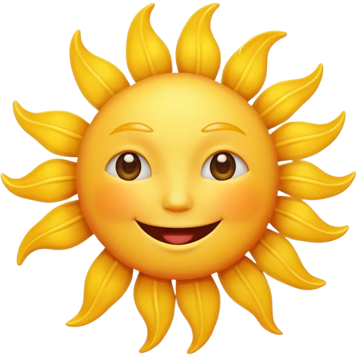 smiling sun emoji, simple and cheerful emoji