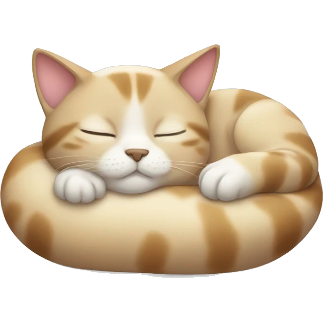 Cute cat sleeping emoji