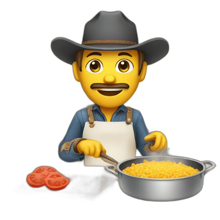 Cowboy cooking emoji