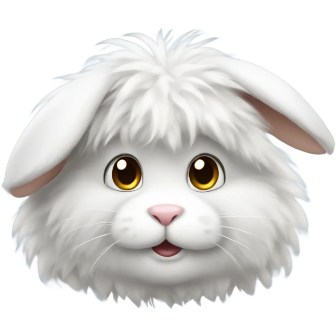 Very fluffy bunny emoji