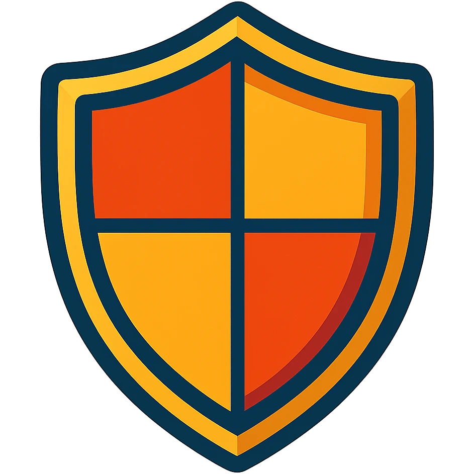 a shield, vibrant toon style emoji