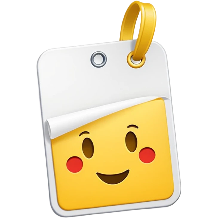 yellow white Price tag emoji