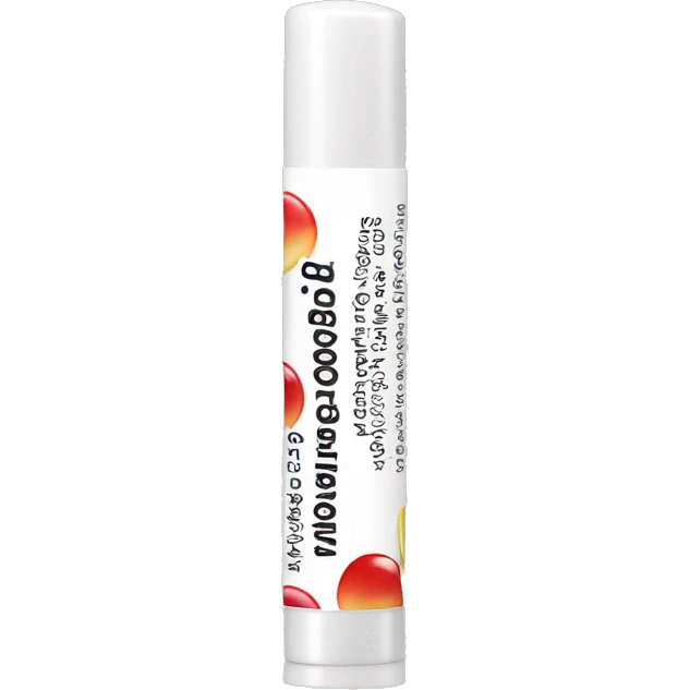 lip balm with label emoji