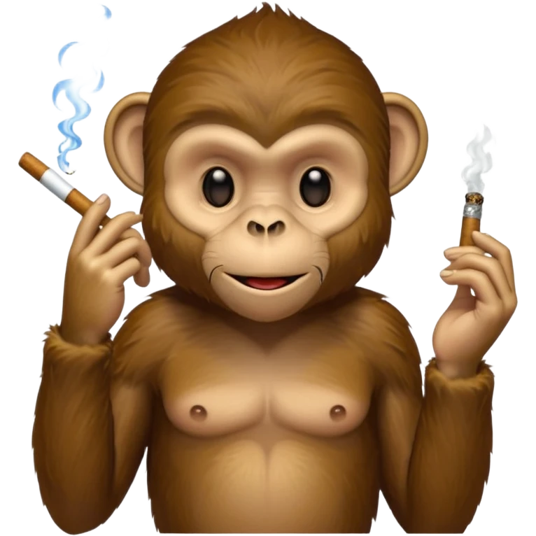 monkey holding blunt  emoji