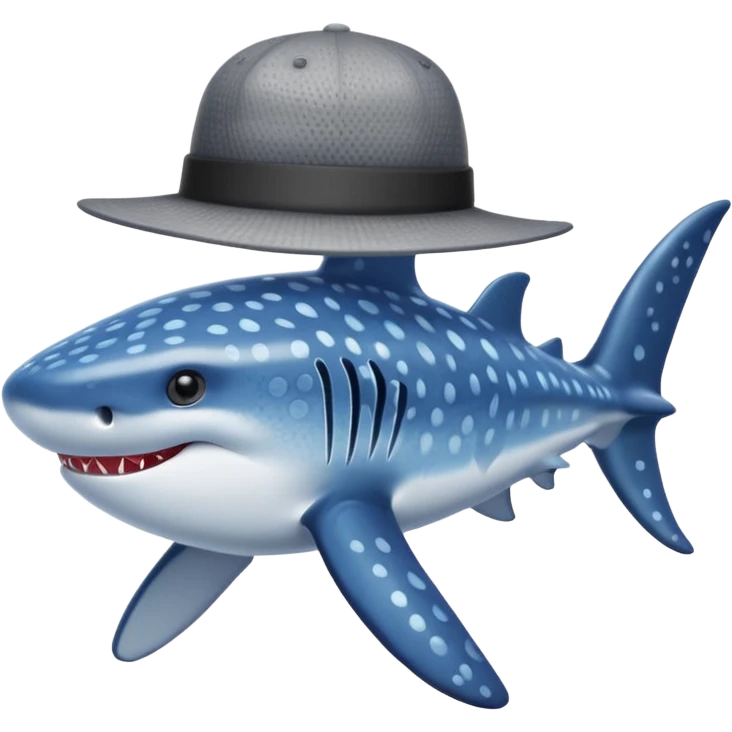 whale shark in a hat emoji