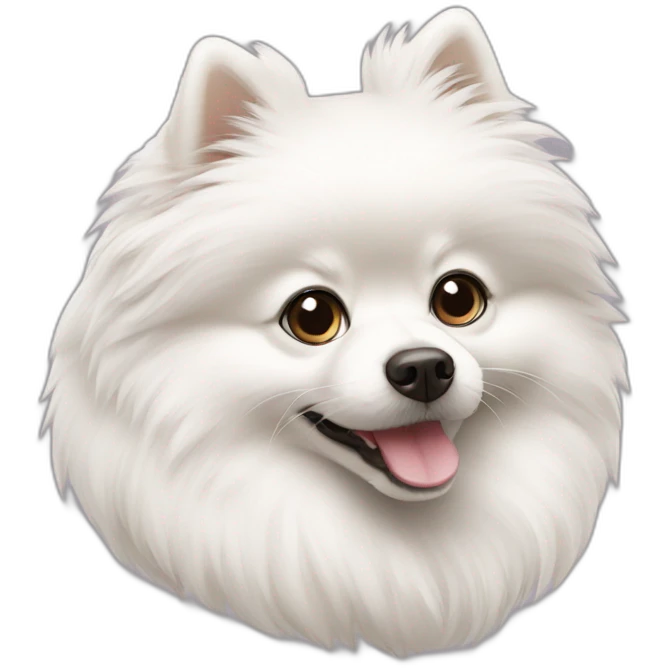 White Pomeranian emoji