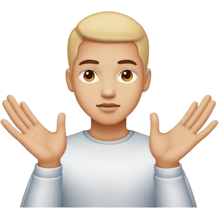 A person manifesting emoji