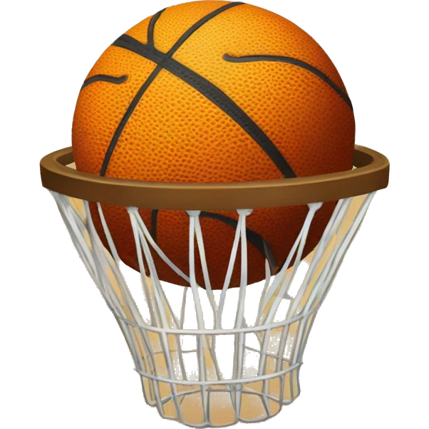 Balón basket dentro corazon emoji