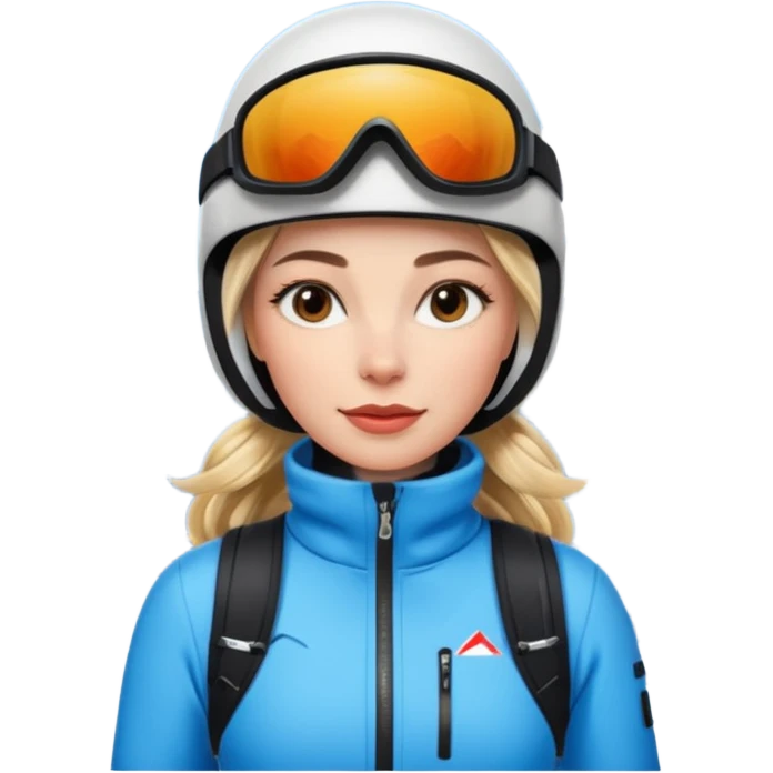 Woman Skiing , Background Matterhorn emoji