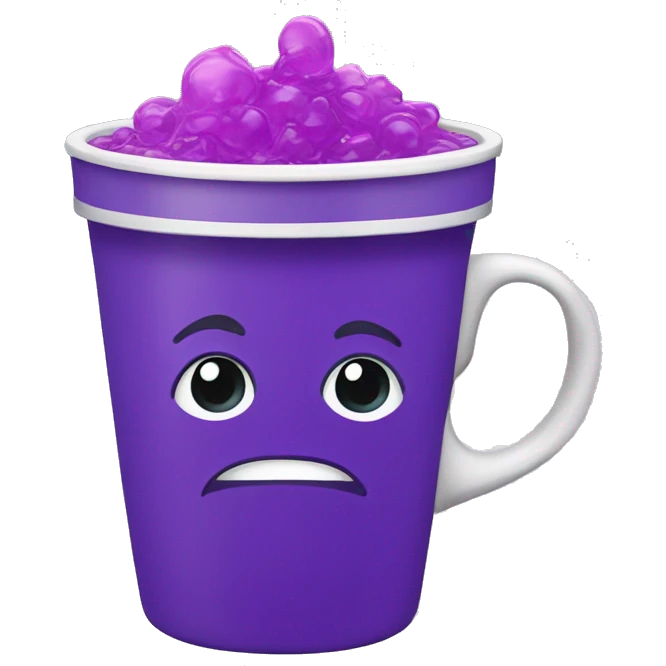 cup with purple liquid and jolly ranches inside emoji