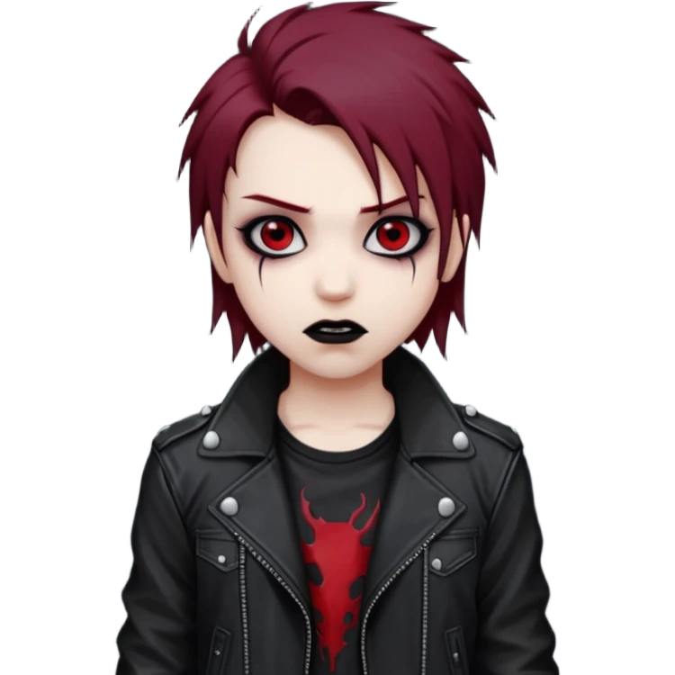 emo rockstar nonchalant vampire emoji