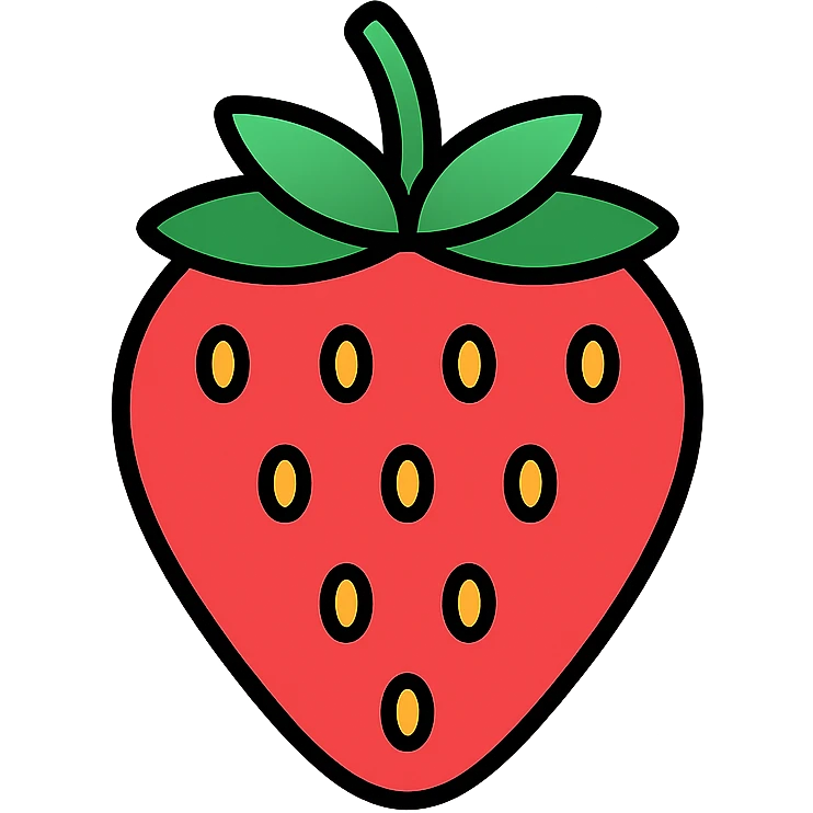 A single strawberry emoji