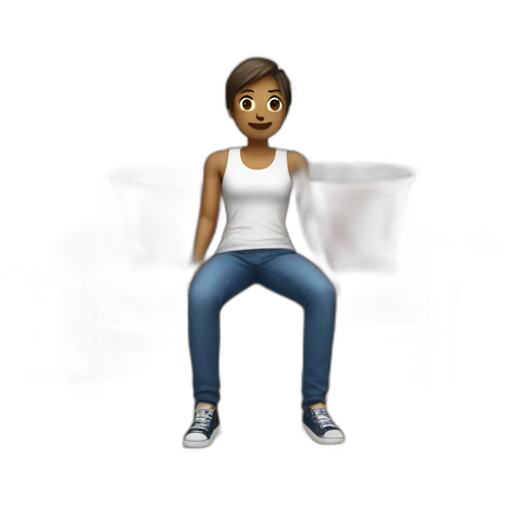 Want emoji in rida sitting on sofa emoji