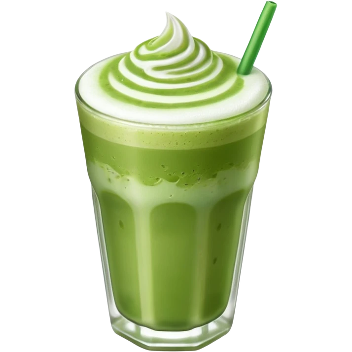 ice matcha latte top view emoji