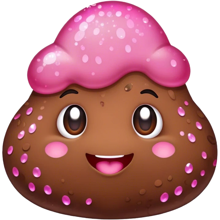 pink sparkle cute poo emoji