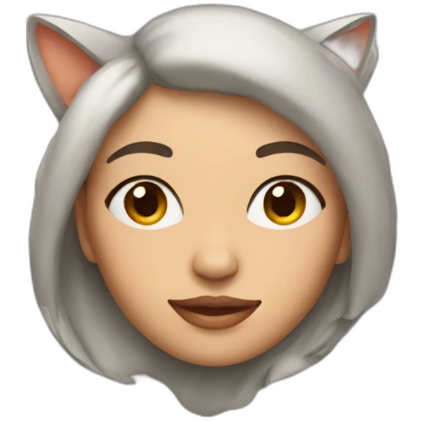 woman with cat on head emoji