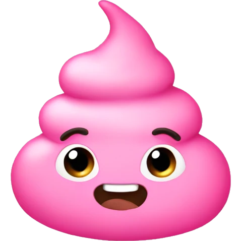 pink poop cute  emoji