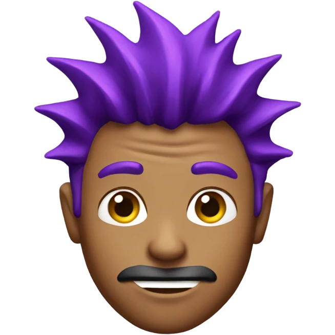 guy with purple spiky hair emoji
