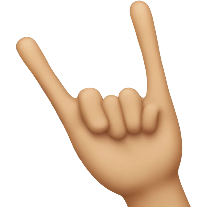 Peace sign smile emoji