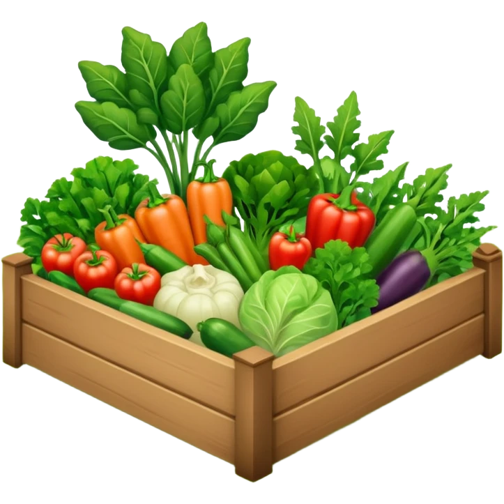 garden bed with vegetables  emoji