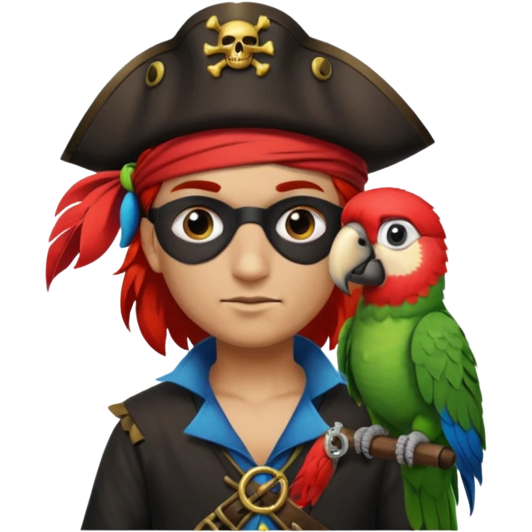 pirate and parrot emoji