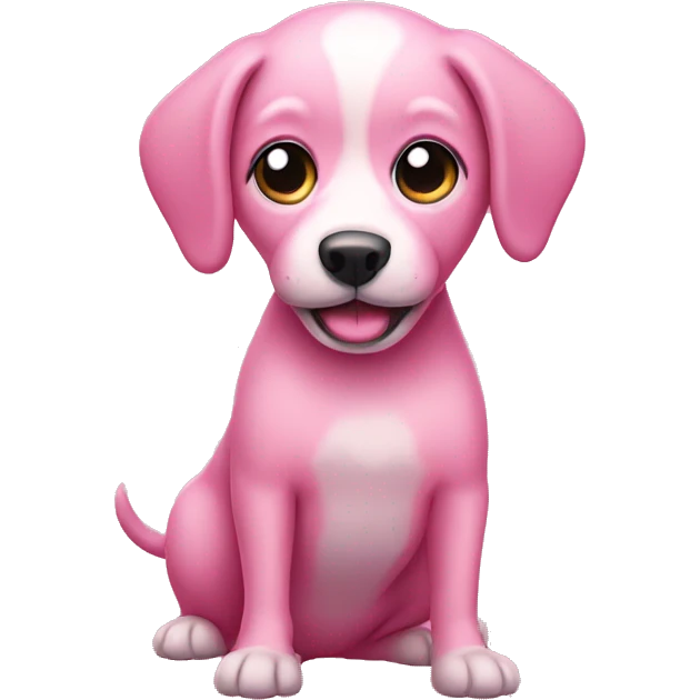 Pink dog emoji