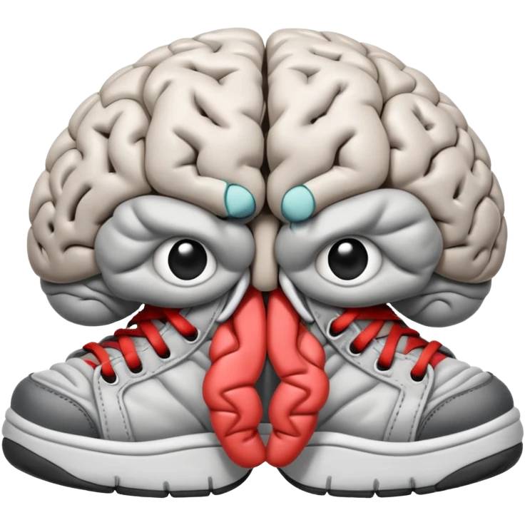 A Brain wearing jordans  emoji