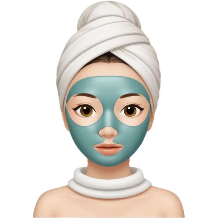 lady is relaxing with a facemask emoji