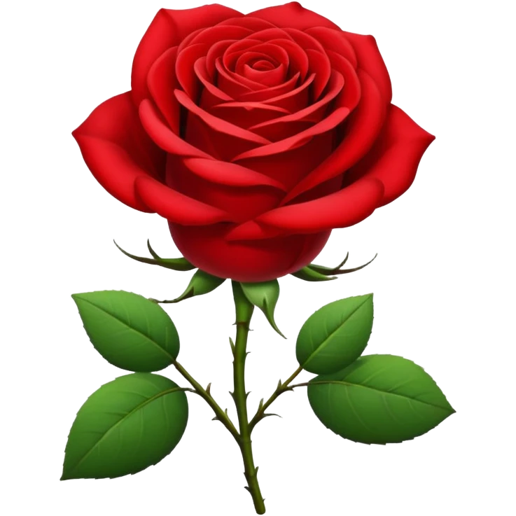 A beautiful red rose planted  emoji