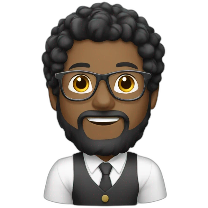 planner-blackhair-glasses-Chinese emoji