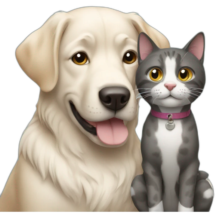 dog with cat emoji