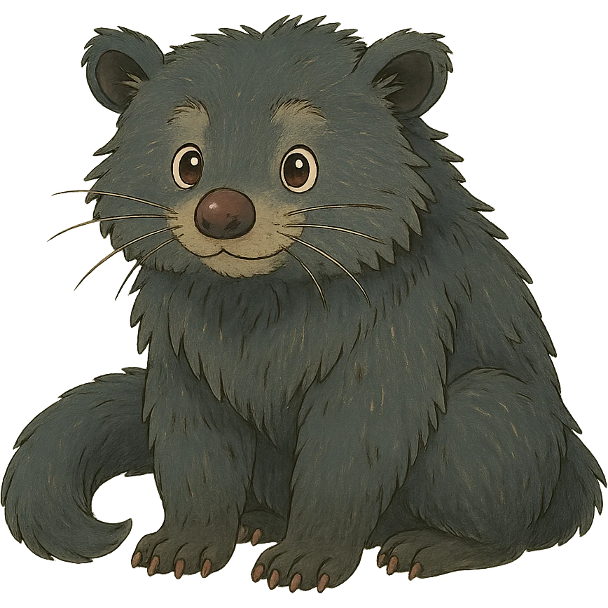cute binturong emoji