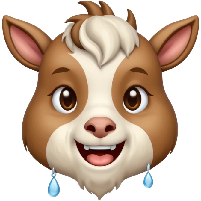 Goat Crying with laught emoji