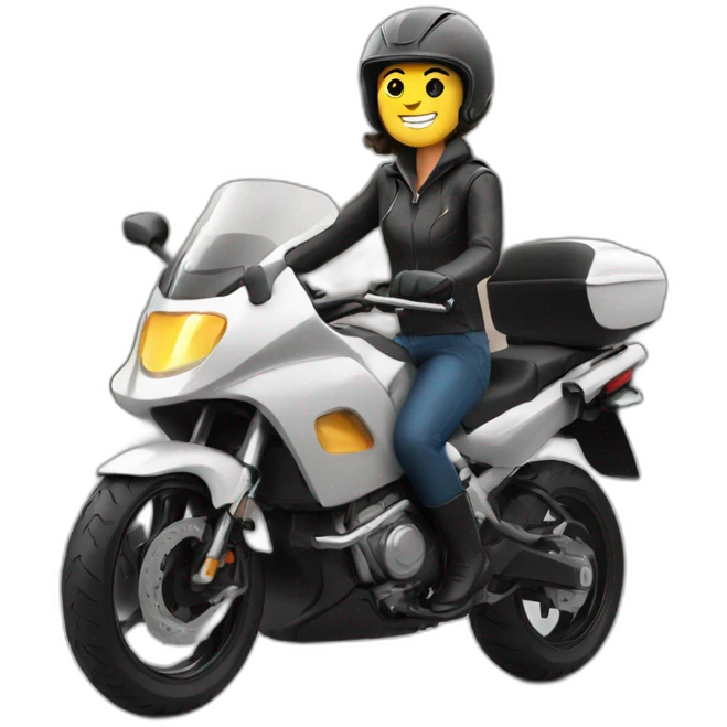 Personne sur une moto emoji