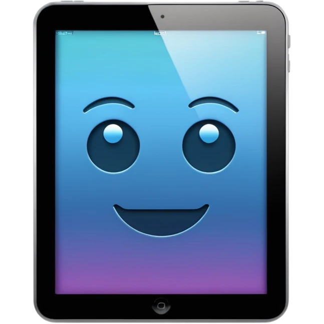 Ipad without a face emoji