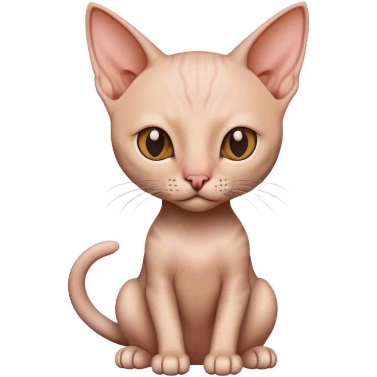 hairless cat doing the griddy emoji